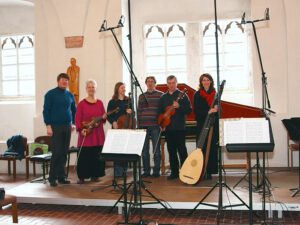 Februar 2010 - Kloster Michaelstein, Refektorium - Aufnahme der CD 'Musik für Viola d'amore' bei GENUIN, Foto Kerstin Gutsche